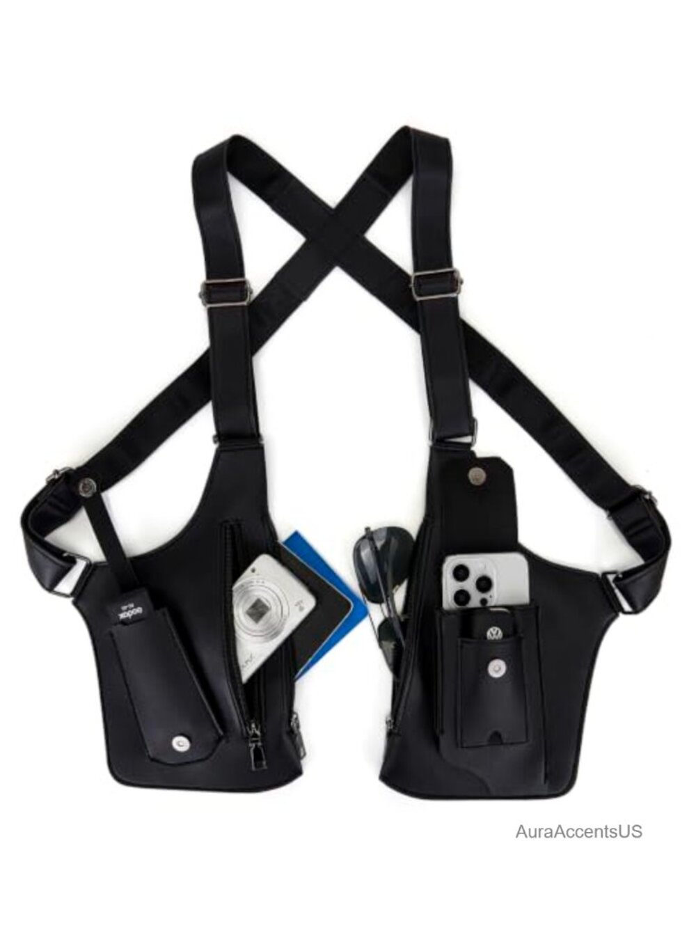 Faux Leather Anti-Theft Shoulder Armpit Bag Adjustable Strap